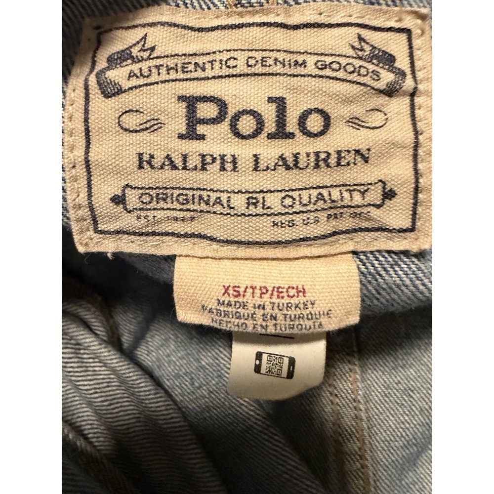 Polo Ralph Lauren Denim Chore  Work Jacket Corduroy Collar Retro Western - Picture 4 of 5